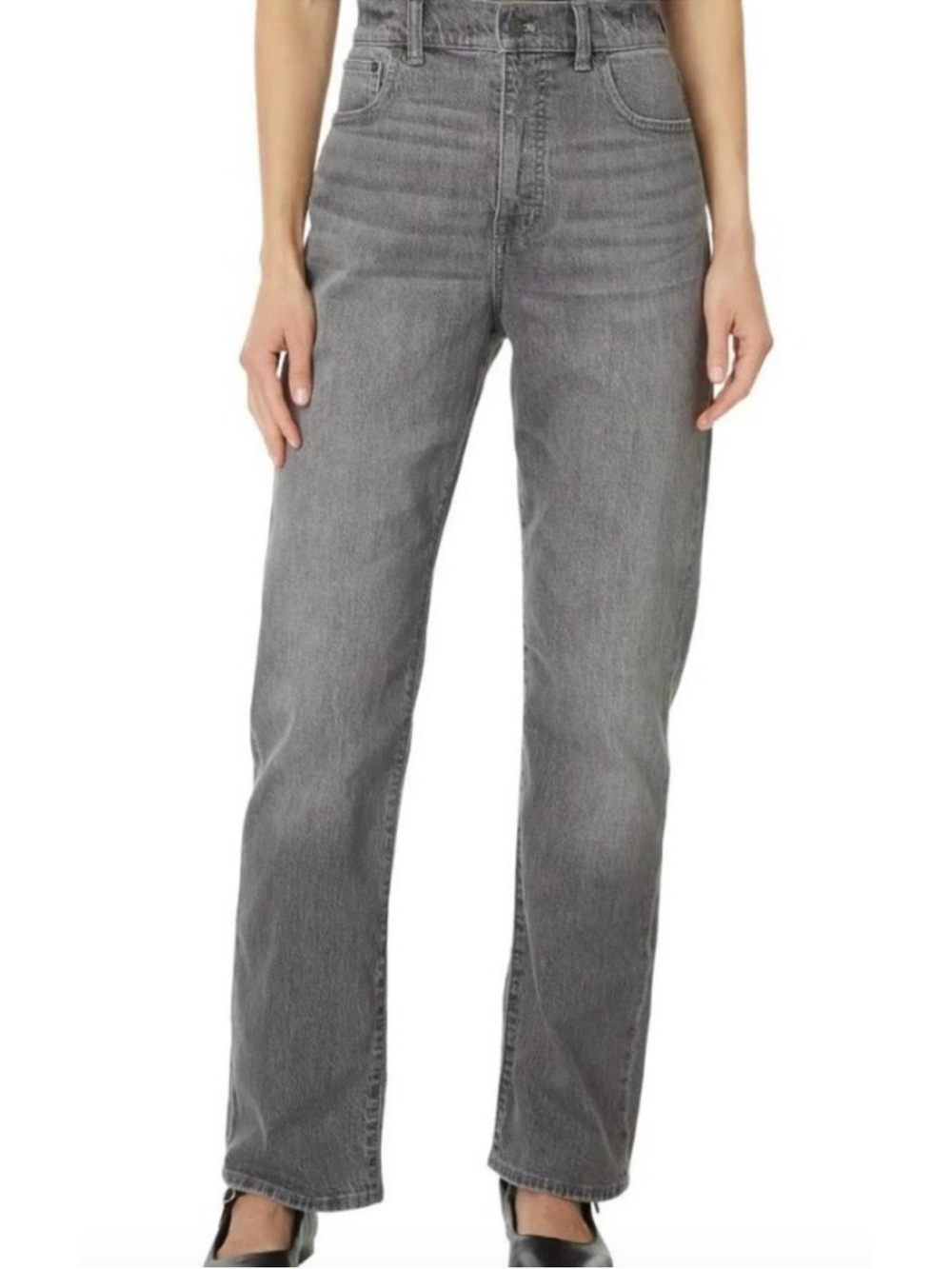 Madewell 90’s Straight-Leg Jeans in Washed Gray